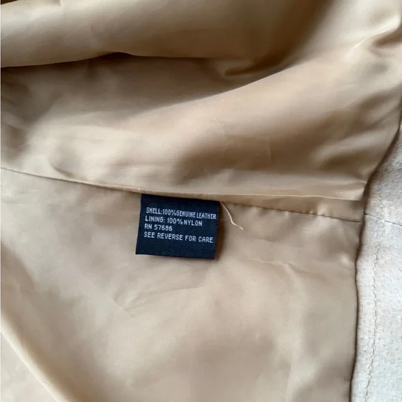 Vintage Me Jane Tan Suede Leather Jacket Floral Embroidered Boho Western Y2K- L - Picture 7 of 9